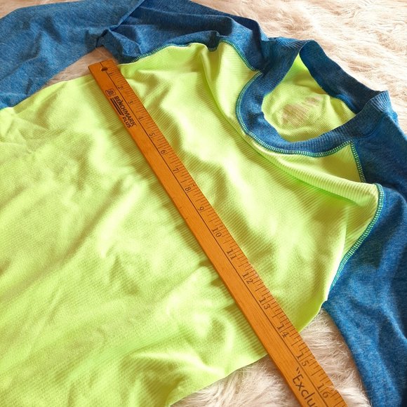 Climawear Seamless blue/yallow long sleeve top Size: S/M - Picture 4 of 6